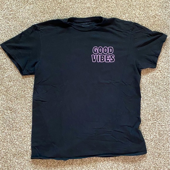 Good Vibes Neon Skeleton Tee Shirt | Size Large - Picture 1 of 5